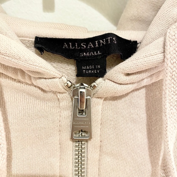 🌴 AllSaints ‘Violet’ Ruffle-Back Zip-Up Hoodie - Picture 5 of 8